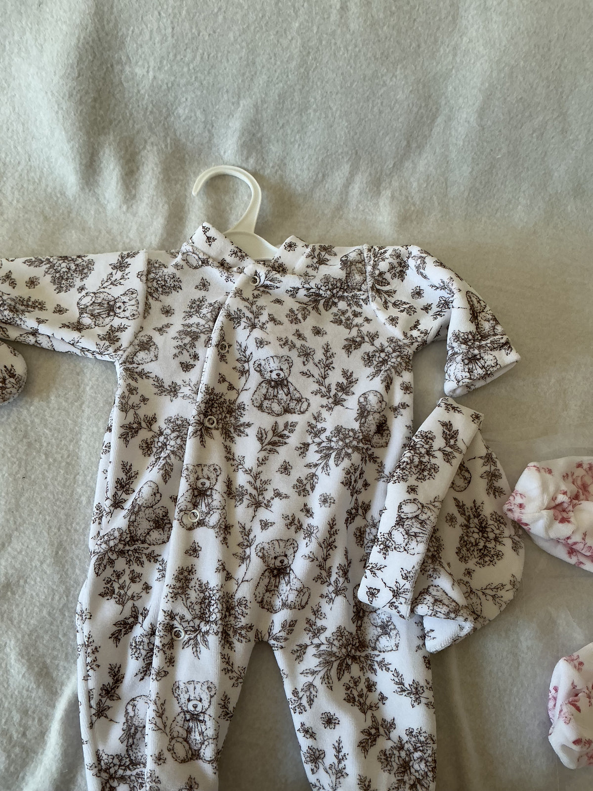 Pyjama oursons et toile de jouy 3 pièces