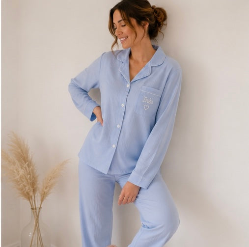 Pyjama personalisé en gaze de coton